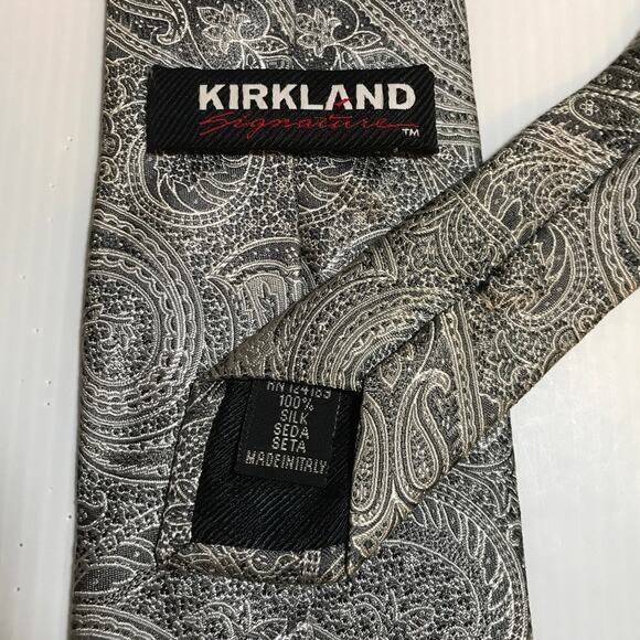 Kirkland Signature Paisley Silk Long Wide Necktie - Picture 3 of 5